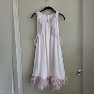 Free People Feather-Trim Pocketed Dress 🌸